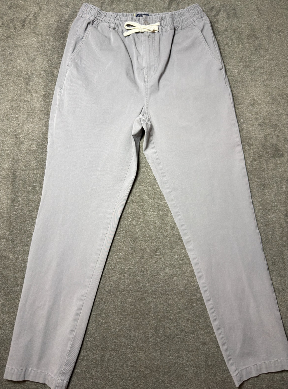 J. CREW Mens Small Gray Jogger Cordura Drawstring Chino Pants Taper Stretch